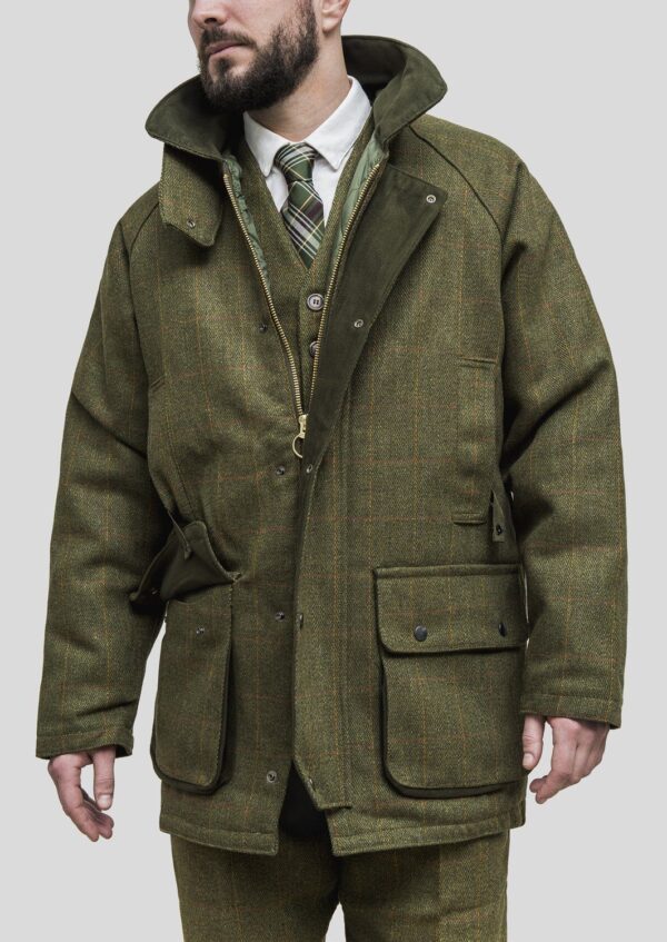 Barlaston Tweed Country Jacket, mørk grøn - XXS