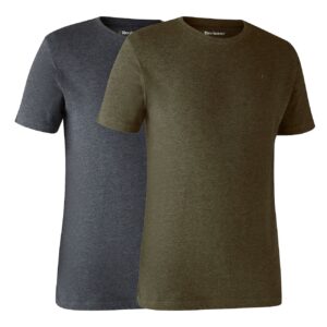 Basis 2-pak T-shirt - Deerhunter - Adventure green melange