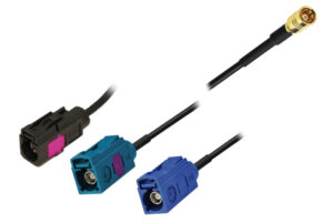 Calearo DAB+/GPS kabel Fakra til SMB hunstik, 9 m