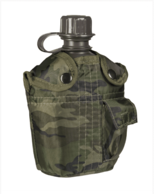 Feltflaske | Drikkedunk 1 liter | US STYLE W.COVER - Mil-Tec - Grøn Camo