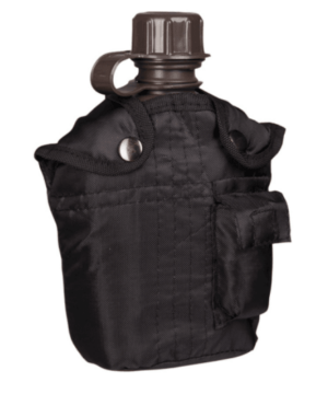 Feltflaske | Drikkedunk 1 liter | US STYLE W.COVER - Mil-Tec - Sort