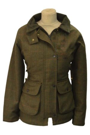 Hazelwood Ladies Tweed Country Jacket, mørk grøn - 18 (XXL)