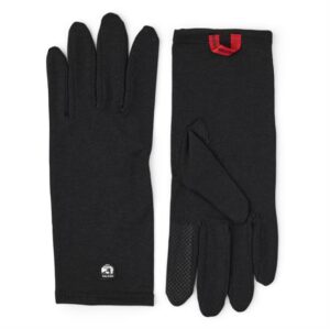 Hestra Merino Wool Liner Long - 5 Finger, Black