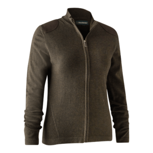 Lady Darlington Strikcardigan - Deerhunter - Dark Elm