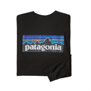 Patagonia Mens L/S P-6 Logo Responsibili-Tee, Black