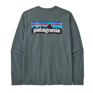 Patagonia Mens L/S P-6 Logo Responsibili-Tee, Nouveau Green