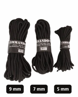 Reb 15 meter | BLACK (15M) COMMANDO ROPE - MIL-TEC