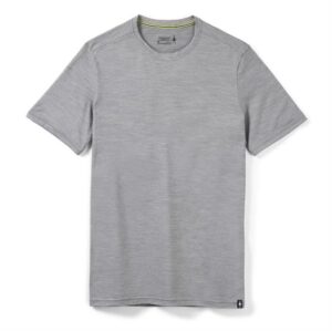 Smartwool Mens S/S Tee Slim Fit, Light Grey Heather