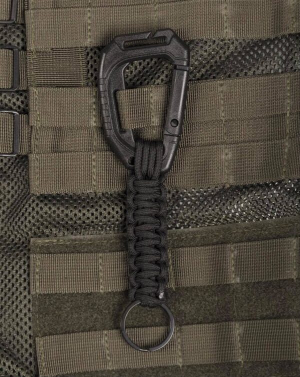 Sort nøgleholder | PARACORD W.CARABINER MOLLE - MIL-TEC