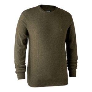 Striktrøjer til mænd | Kingston Knit with O-neck - Deerhunter - Cypress