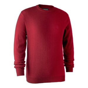 Striktrøjer til mænd | Kingston Knit with O-neck - Deerhunter - Red