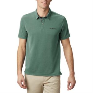 Columbia Nelson Point Polo Mens, Thyme Green