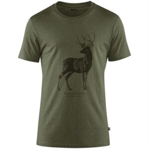 Fjällräven Deer Print T-Shirt Mens, Tarmac