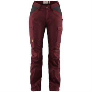 Fjällräven Kaipak Trousers Curved Womens, Dark Garnet / Grey