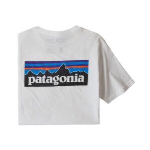 Patagonia Mens P-6 Logo Organic T-Shirt, White