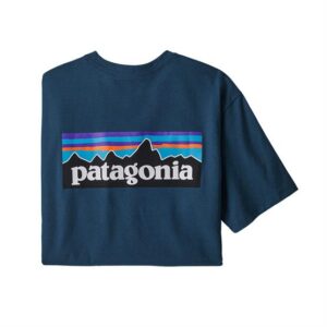 Patagonia Mens P-6 Logo Responsibili-Tee, Crater Blue