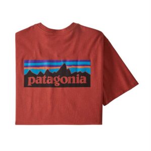 Patagonia Mens P-6 Logo Responsibili-Tee, Hot Ember