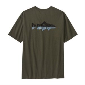 Patagonia Mens Wild Waterline Pocket Tee, Basin Green