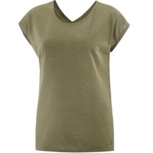 Salomon Comet Shaped Tee Womens, Martini Olive / Heather