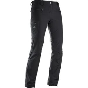 Salomon Wayfarer Straight Zip Pant Womens, Black