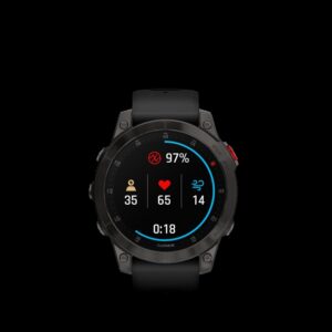GARMIN - Epix (Sapphire) Gen 2 smartwatch i titanium m. sort silikonerem**