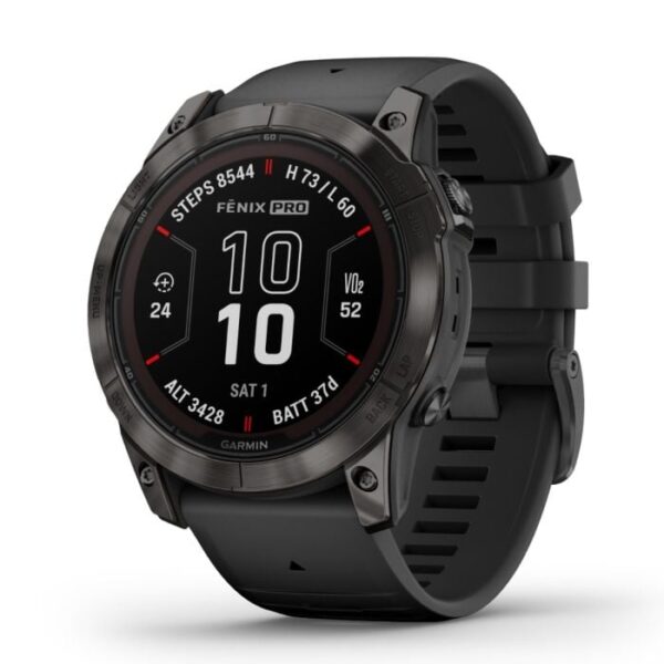 Garmin Fēnix® 7X Pro Sapphire Solar GPS Smartwatch - Multisport, Topo-kort, Unisex