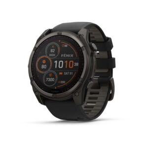 Garmin fēnix® 8 - 47 mm Solar Sapphire - Unisex GPS Ur med Solcelle, Sort