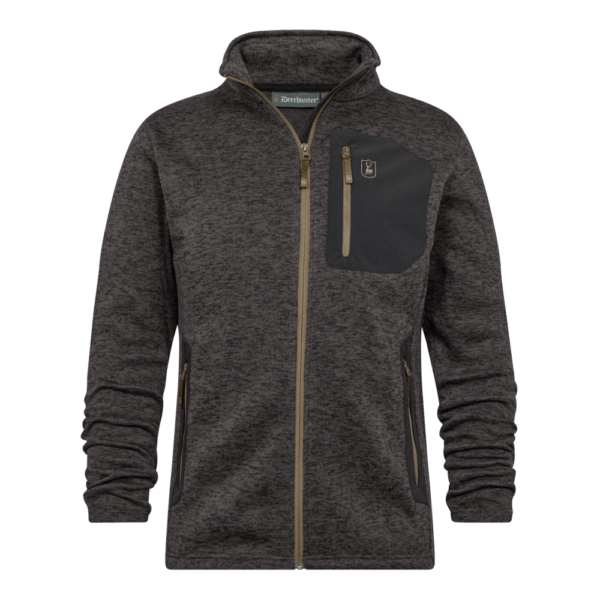 Herre strikjakke | Sarek Strikjakke - Deerhunter - Small - Dark grey melange