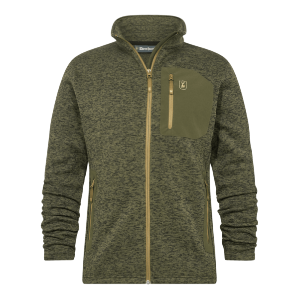Herre strikjakke | Sarek Strikjakke - Deerhunter - Small - Olive night melange