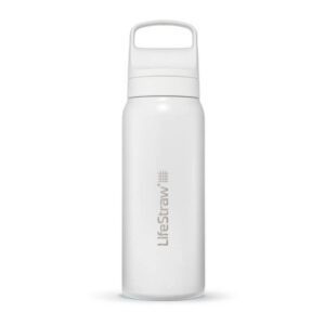 LifeStraw Go 2.0 Stainless Steel Water Filter Bottle 0,7L - White - Udendørsliv fra LifeStraw