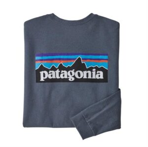 Patagonia Mens L/S P-6 Logo Responsibili-Tee, Plume Grey