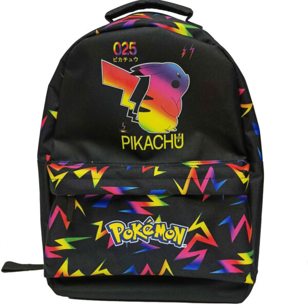 Pokémon Neon Stor Rygsæk - 43x30x14cm - Sort