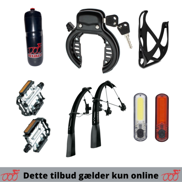 Racercykel udstyrspakke med Alu pedaler