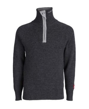 Striktrøje dreng | Rav Junior - Ulvang - 134/9år - Charcoal Melange/Steel Melange