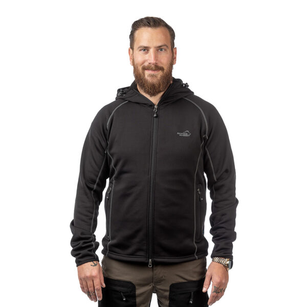 Arrak Outdoor Powerfleece hætte, mænd - sort (M)
