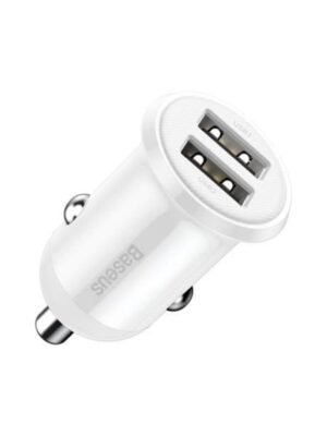 Baseus Grain Pro Car Charger 2x USB 4.8A (white)