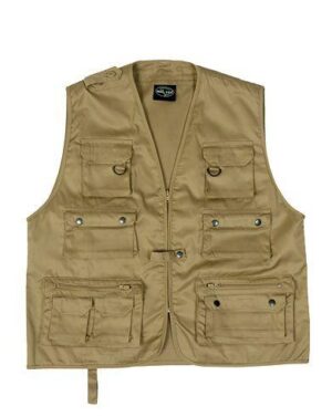 Mil-Tec Hunters Vest - Jagtvest Khaki - S