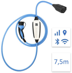 NRGkick Pure Elbil-oplader m/WiFi + GSM/GPS/SIM 32A (Type 2/CEE) 7,5m