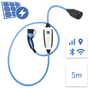 NRGkick Pure Elbil-oplader til PV m/WiFi + GSM/GPS/SIM 32A (Type 2/CEE) 5m
