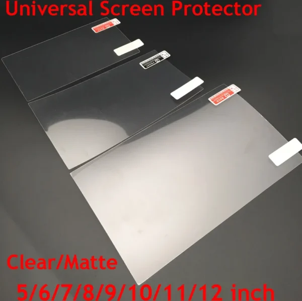 3pcs Universal 5/6/7/8/9/10/11/12inch Screen Protectors Clear/Matte Protective Film mobile Smart phone Tablet/Car GPS LCD/MP3 4