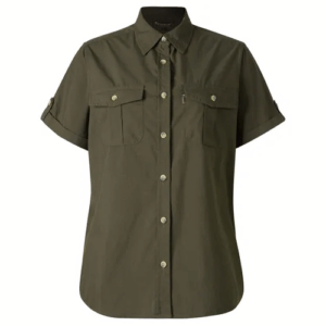Pinewood Safari Kortærmet Skjorte W (Moss Green, XS)