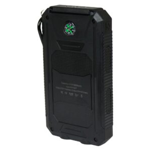 Noname Outdoor powerbank 10.000 mAh med solcellepanel på 1,5 W