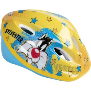 Looney Tunes cykelhjelm til børn, Sylvester, gul, str. M (52-56 cm)