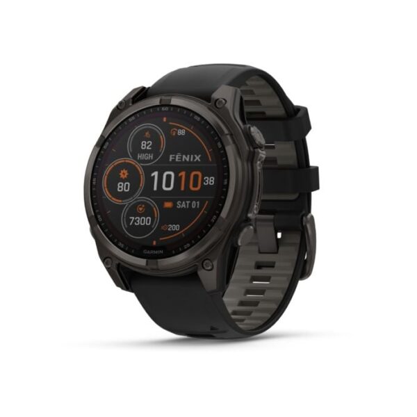 Garmin fēnix 8 51 mm Solar Sapphire sort – Multisport smartwatch med solenergi og safirglas (GPS)