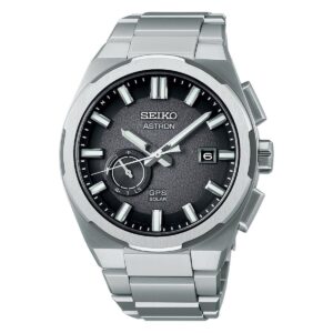 Herreur Seiko Astron Solar GPS - sølvfarvet titanium