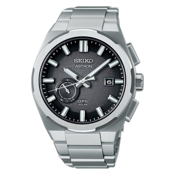 Herreur Seiko Astron Solar GPS - sølvfarvet titanium