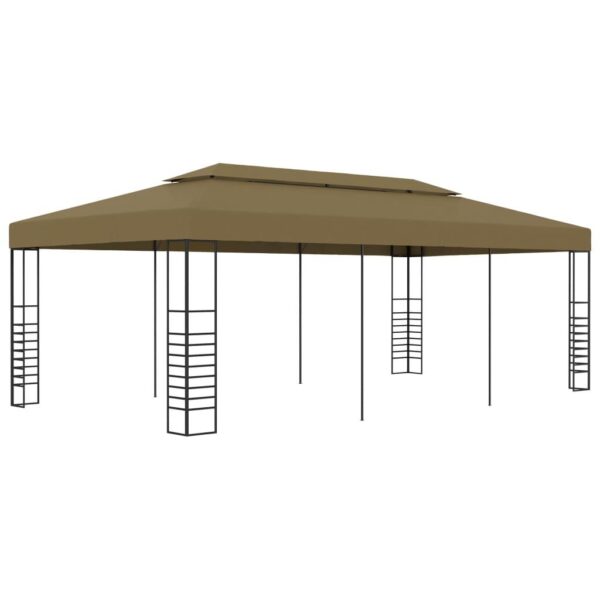 Pavillon 6x3x2,7 m 180 g/m² gråbrun
