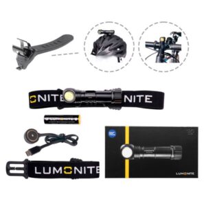 Cykelhjelmslampe LUMONITE Compass - 1250 lm / Genopladelig
