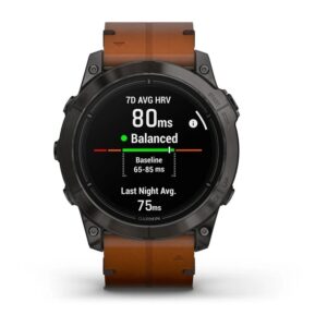 GARMIN - Epix Pro (Gen 2) i titanium m. chestnut læderrem