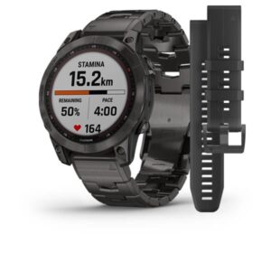 GARMIN - Fenix 7 Sapphire Solar m. DLC titanum&titanium-rem